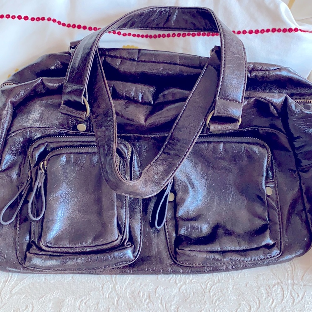 Patent Leather Weekender - image 1